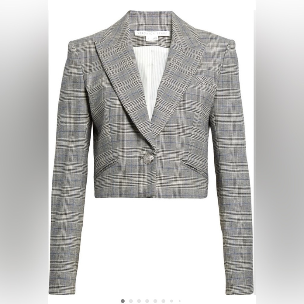 Veronica Beard Fabiola cropped jacket size 12 NWT Heather Gray